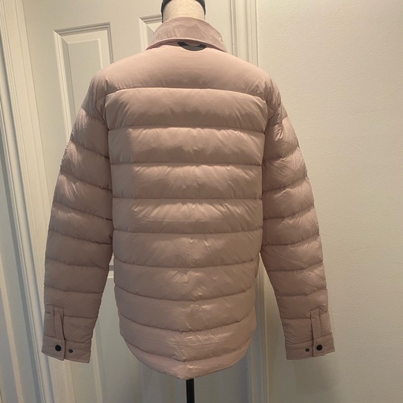 Obermeyer Down Explorer Shirt Jacket Cement Beige NEW small men’s, medium women - Picture 14 of 16